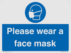 Please wear a face mask